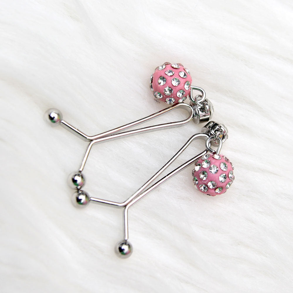 Pink Scarf pin Z-4