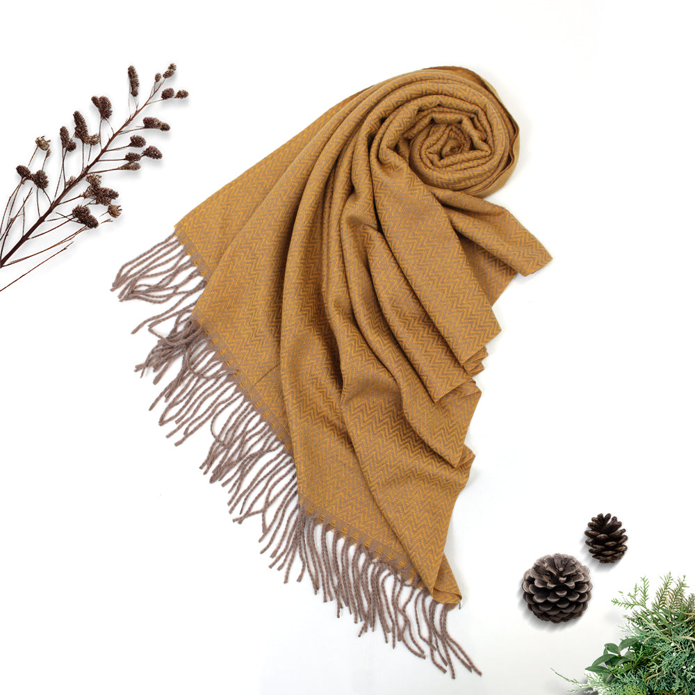 ZigZag Cashmere Hijab - Yellow