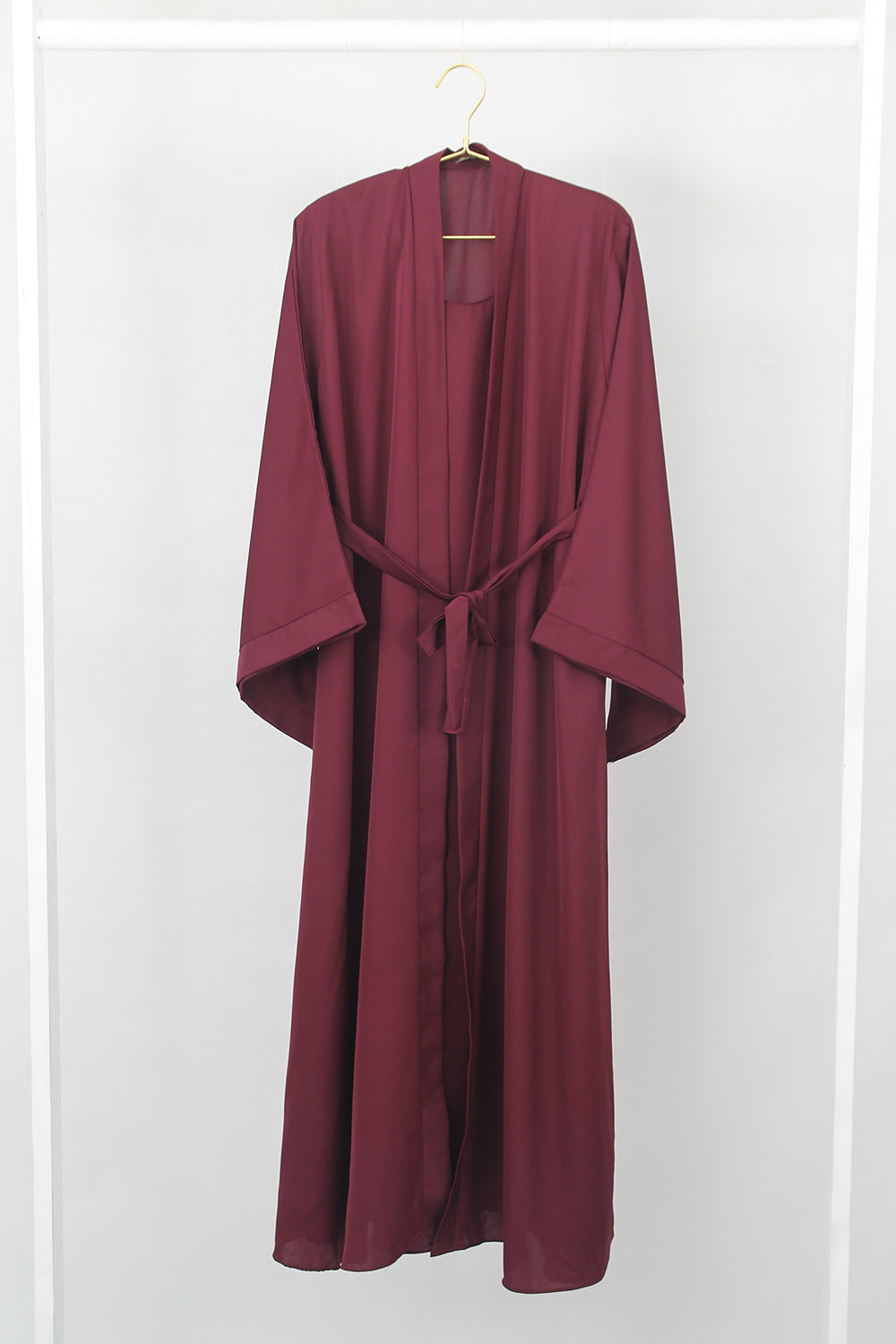 DOUBLE LAYERED MAROON ABAYA