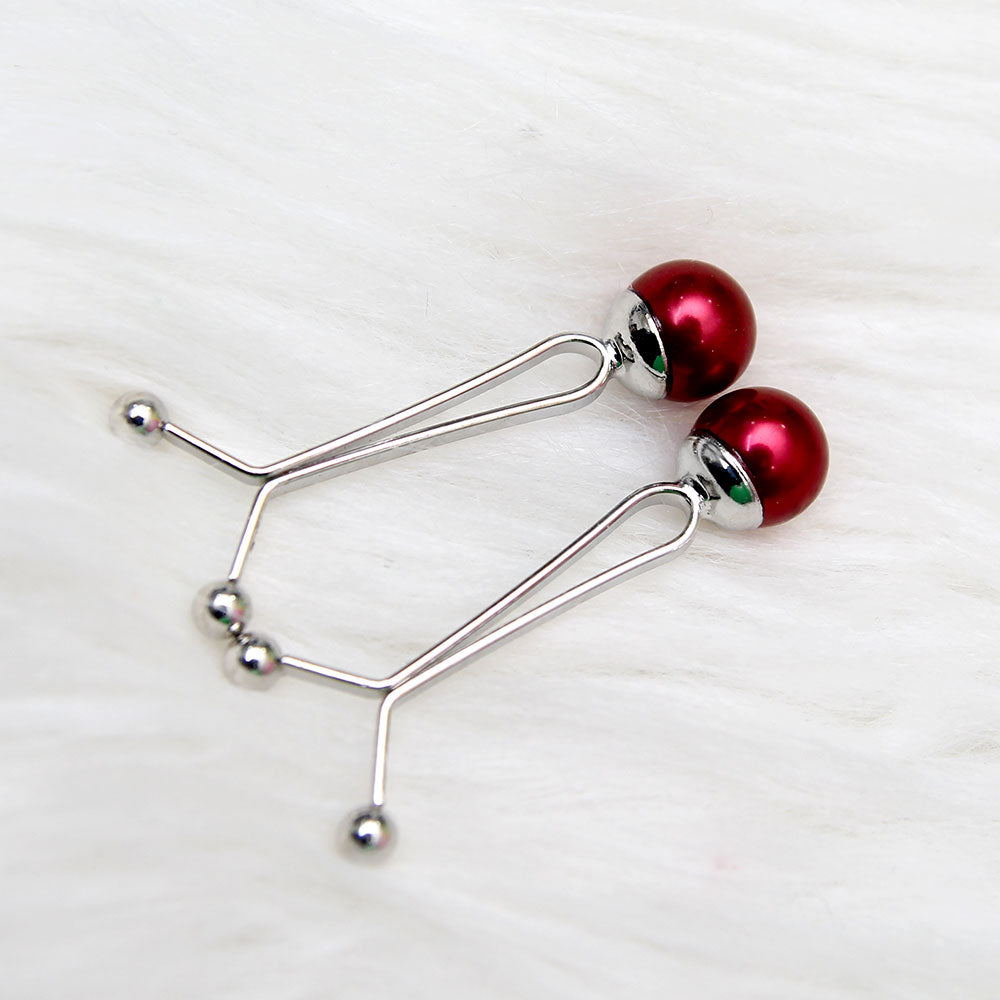 maroon Scarf pin Z-6