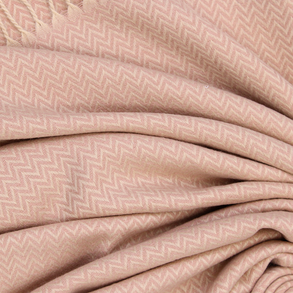 ZigZag Cashmere Hijab - Peach