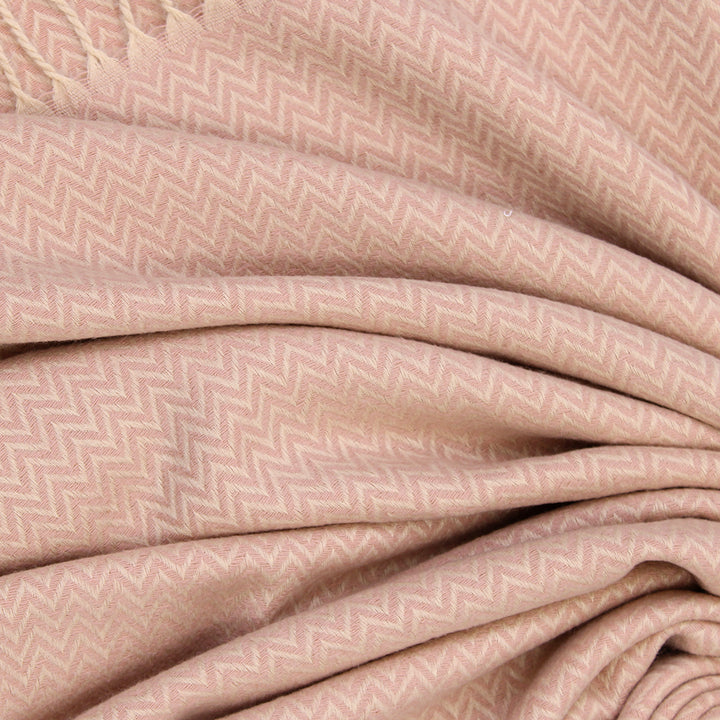 ZigZag Cashmere Hijab - Peach
