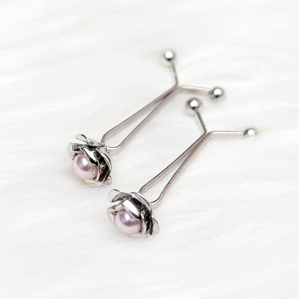 Soft pink Scarf pin Z-7