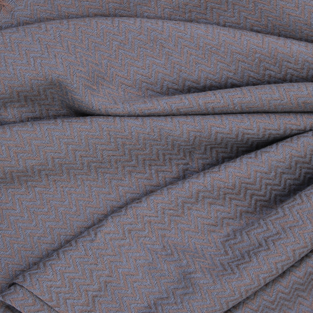 ZigZag Cashmere Hijab - Grey-Brown