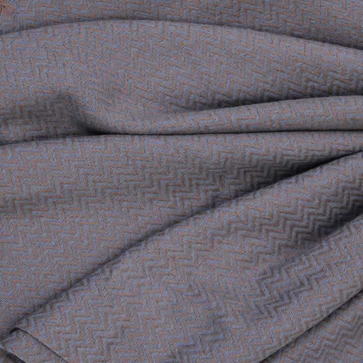 ZigZag Cashmere Hijab - Grey-Brown