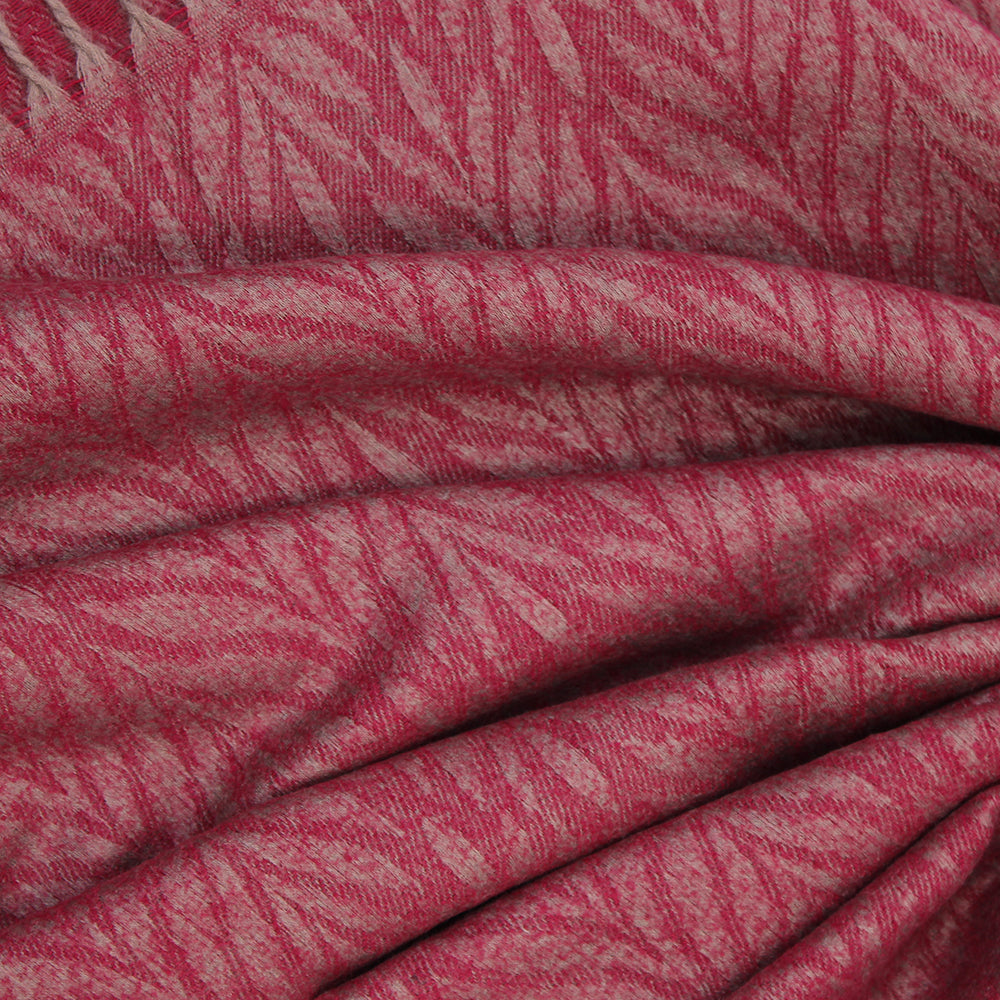 Palm Leaf Cashmere Hijab - Maroon