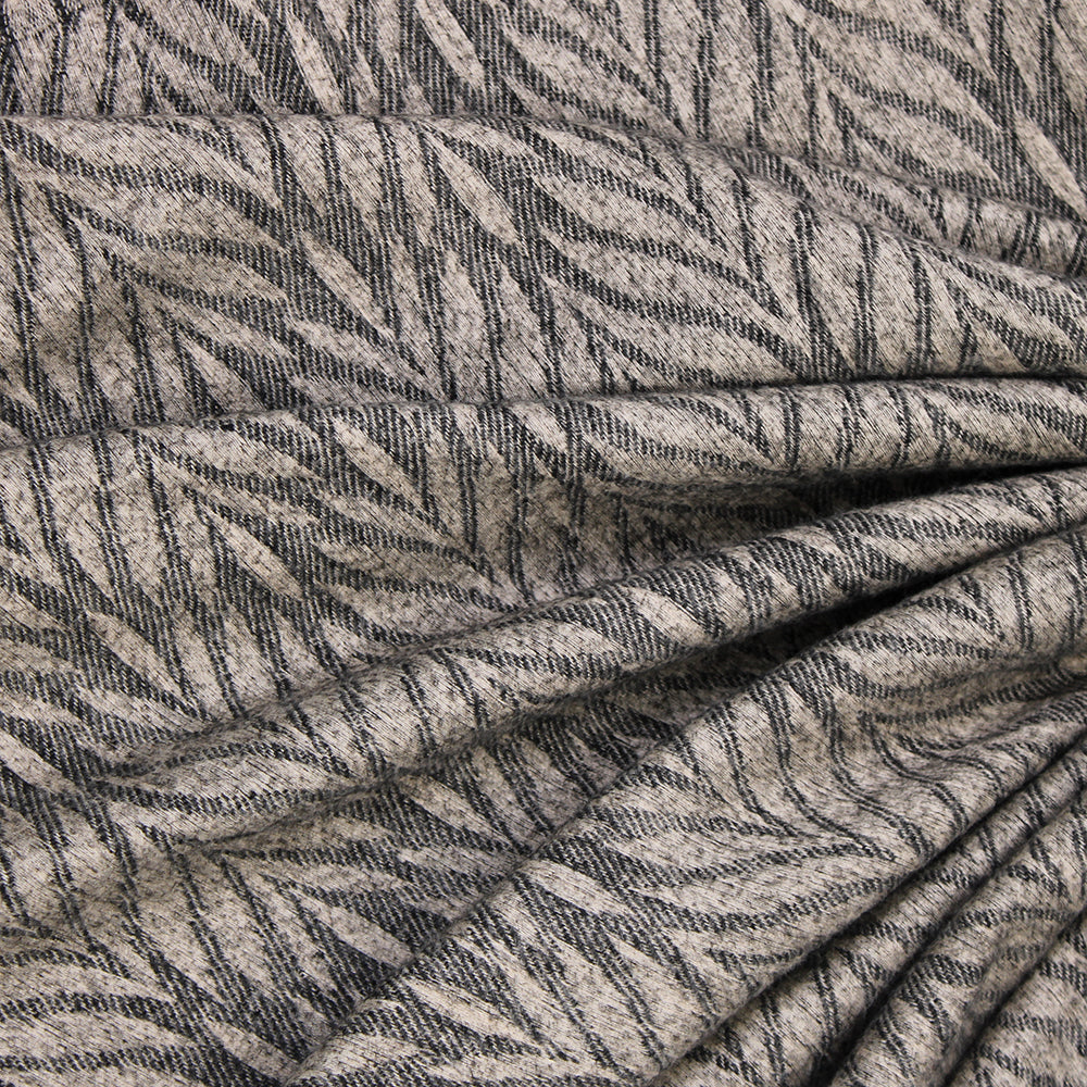 Palm Leaf Cashmere Hijab - Black-Fawn