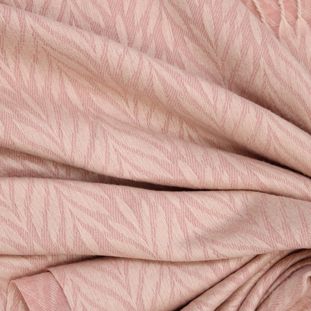 Palm Leaf Cashmere Hijab - Peach