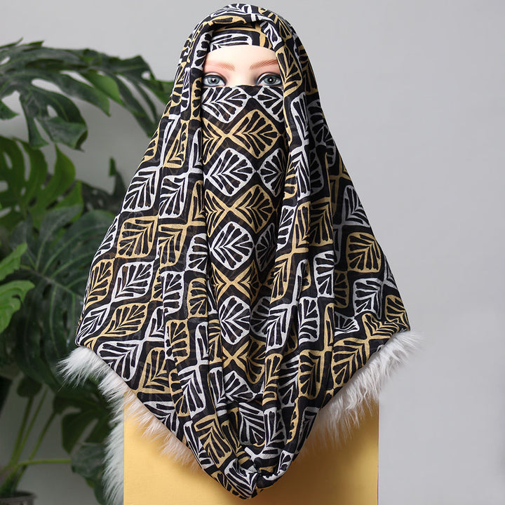 GEORGETTE Black MISRI HIJAB