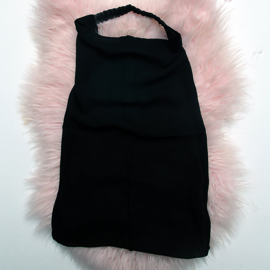 Chiffon Elastic Niqab - Black
