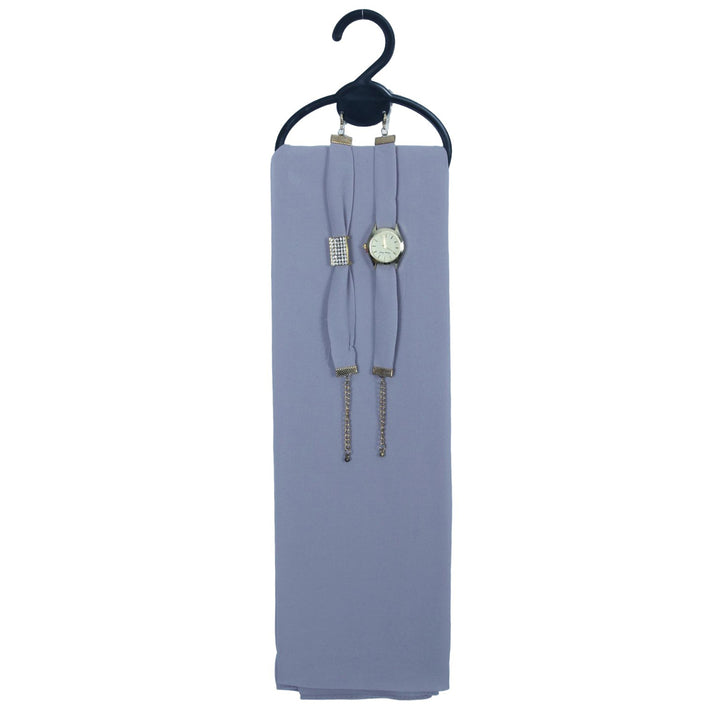 Hijab, Watch & Bracelet Matching Set - Grey