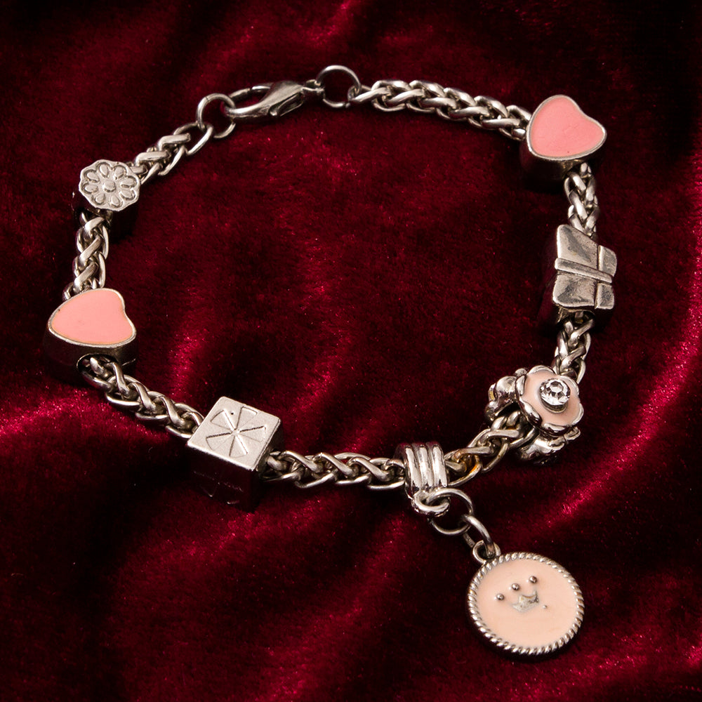 Pink charm bracelet