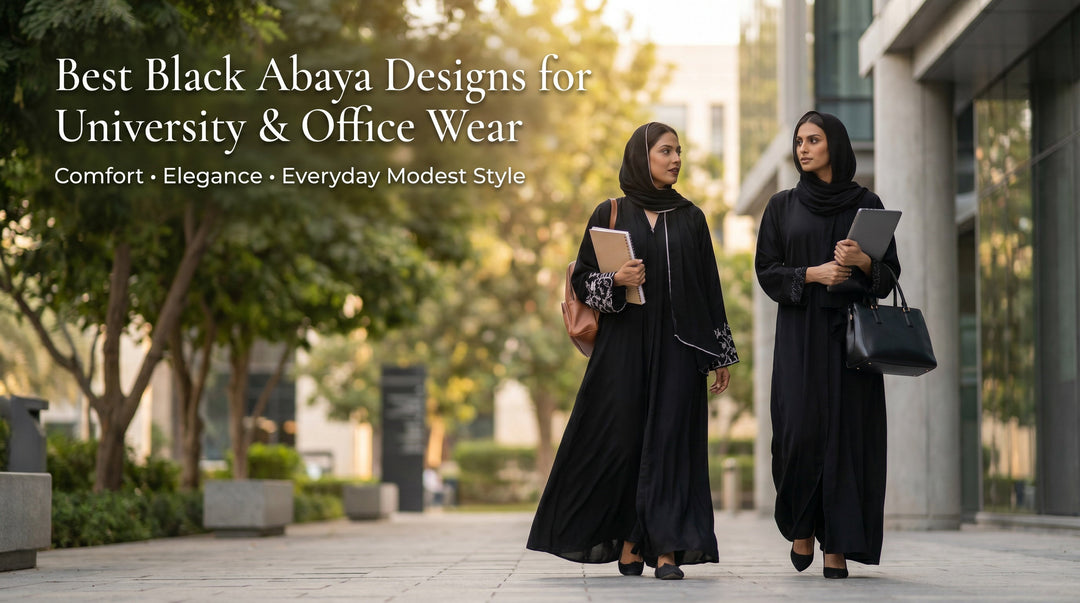  Best Black Abaya Designs for University and Office Wear - black abaya styling in Pakistan