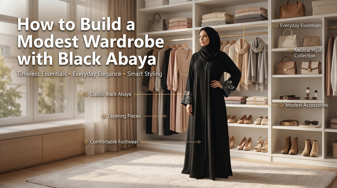 How to Build a Modest Wardrobe with Black Abayas - black abaya styling in Pakistan