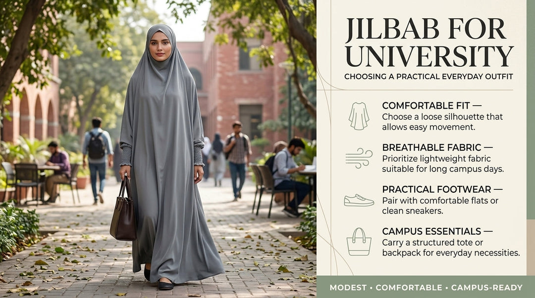 Jilbab for University Choosing a Practical Everyday Outfit