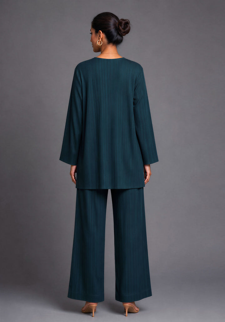 Green Textured Co-Ord Set