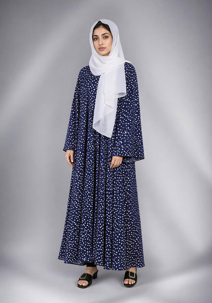 Blue Printed Abaya