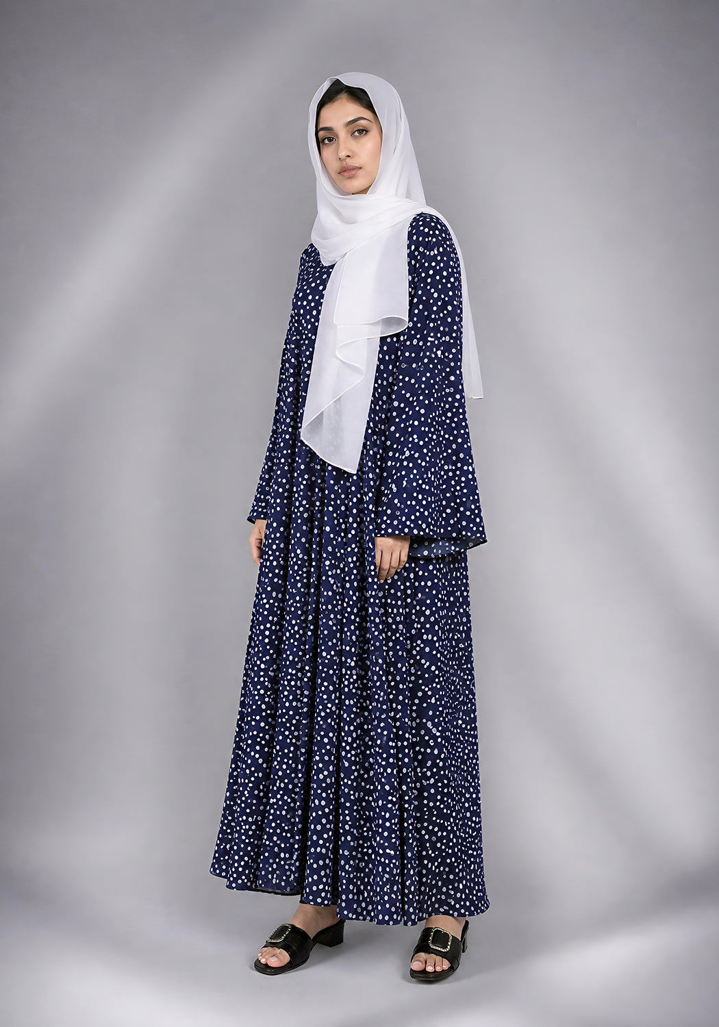 Blue Printed Abaya