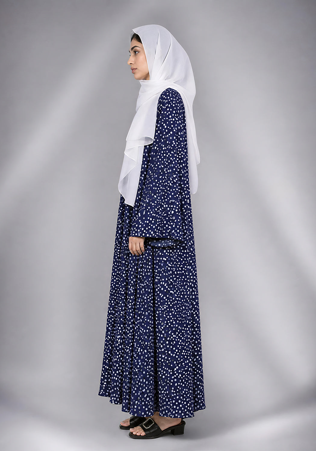 Blue Printed Abaya