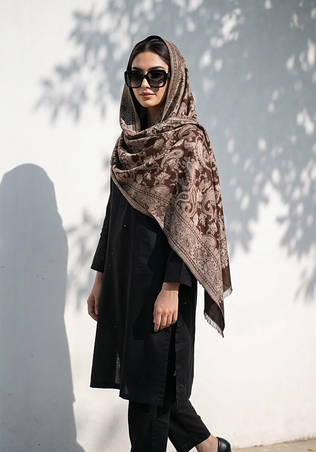 Kani handwoven Hijab - Brown