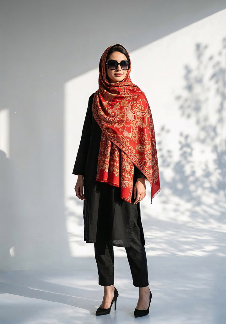 Kani handwoven Hijab - Red