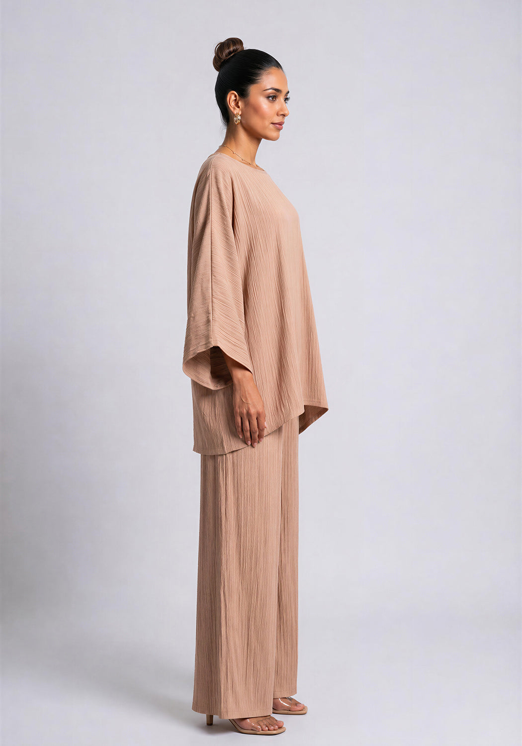 Beige Textured Co-Ord Set