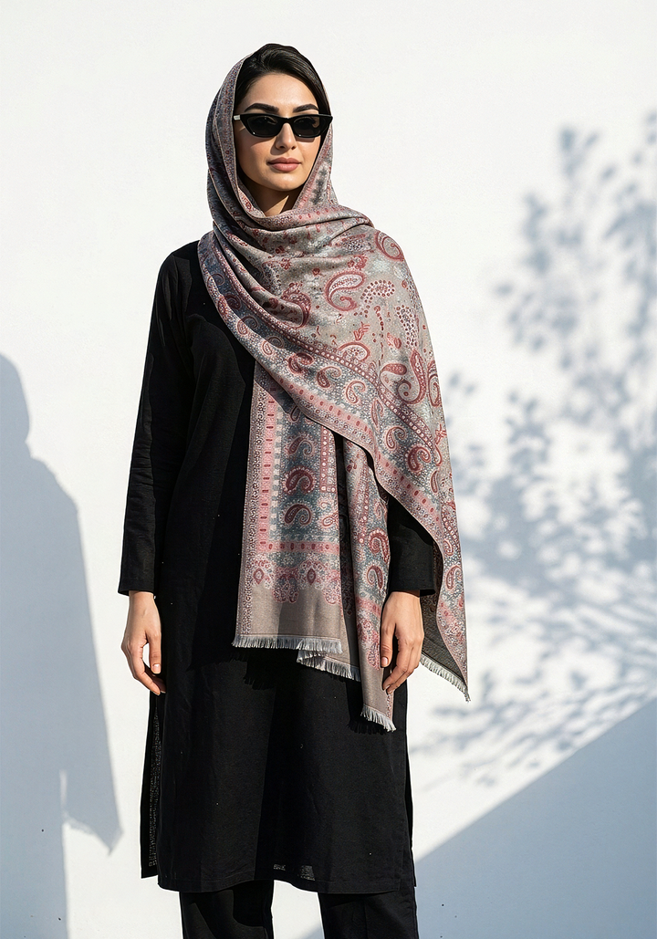 Kani handwoven Hijab - Grey