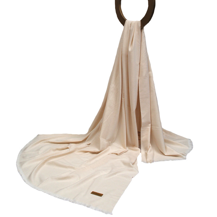 Woolen Cashmere Shawl-Off White