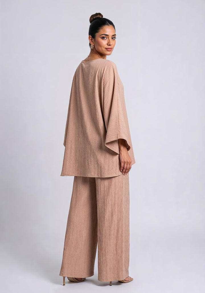 Beige Textured Co-Ord Set