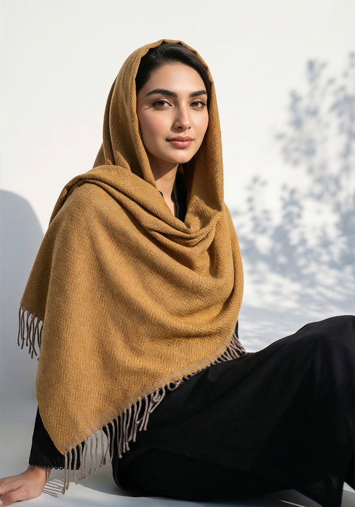 ZigZag Cashmere Hijab - Yellow