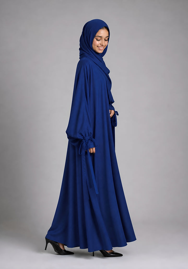 Double Layered Abaya Set - Blue