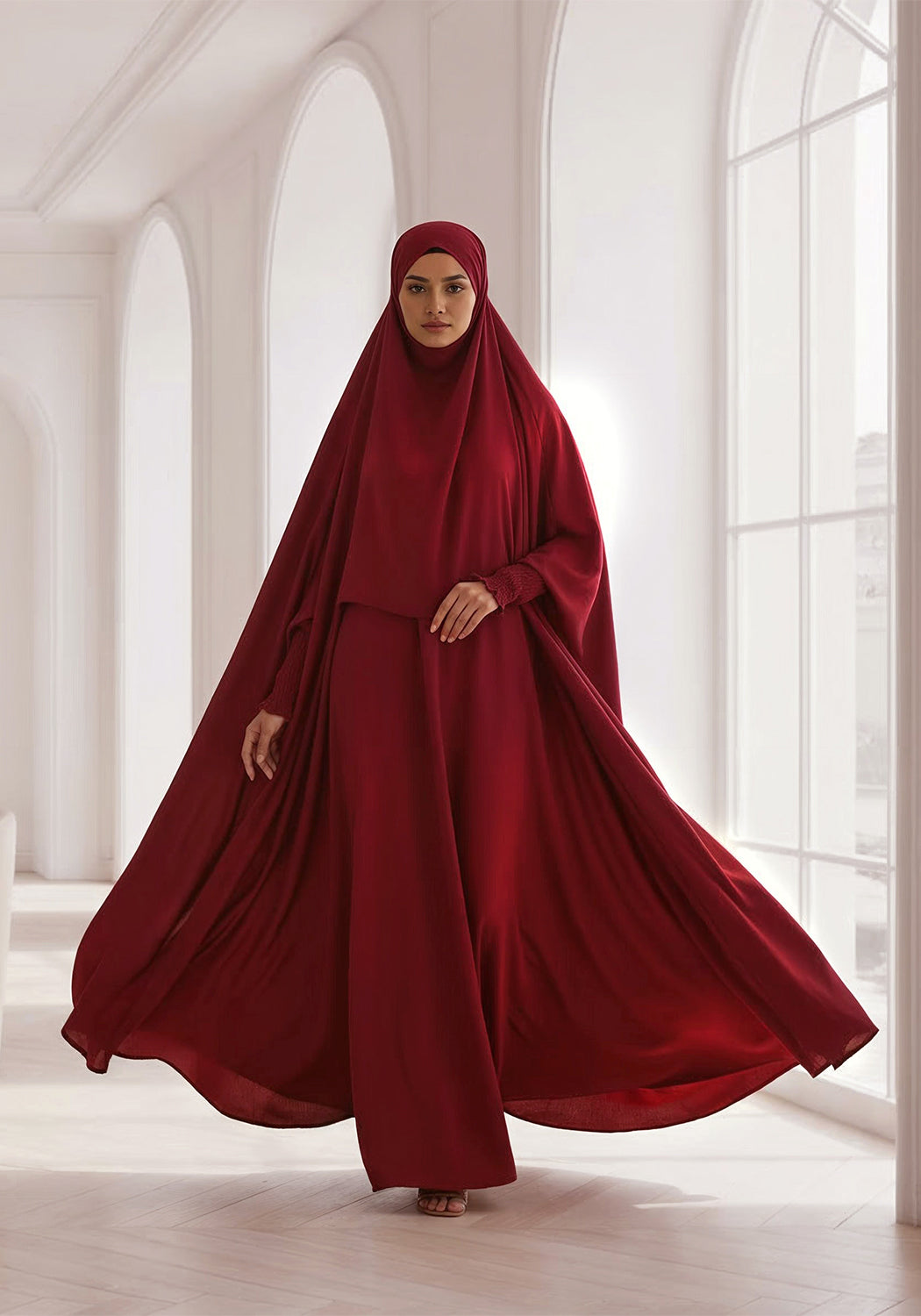 Saudi Jilbab - Maroon