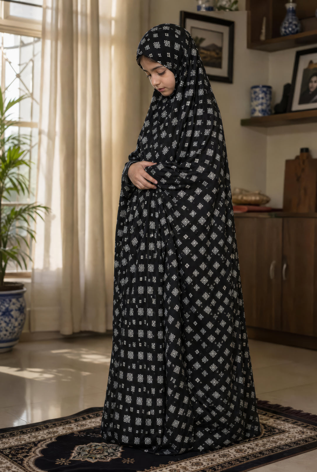 Kids Namaz Chadar - Black
