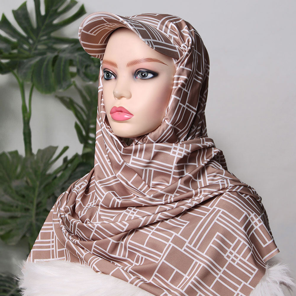 Turkish P-Cap Hijab - Patterned