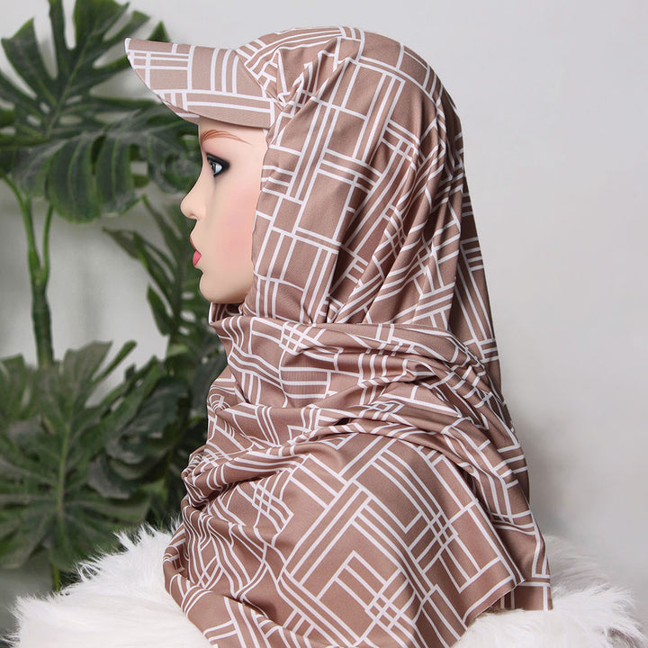 Turkish P-Cap Hijab - Patterned