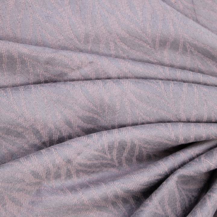 Palm Leaf Cashmere Hijab - Grey - Tea pink
