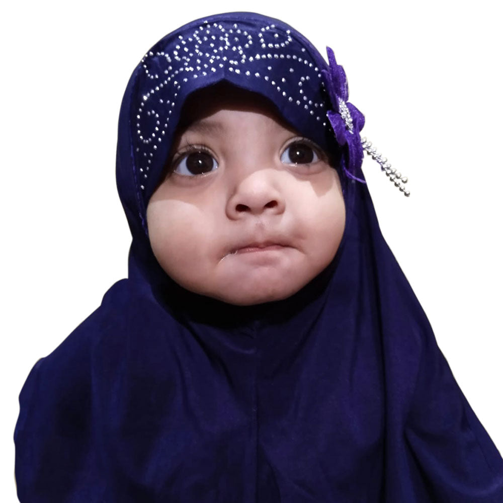 Little Kids Makhna Hijab Purple