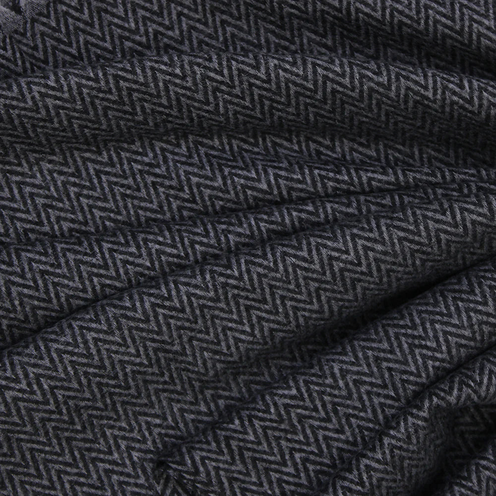 ZigZag Cashmere Hijab - Charcoal