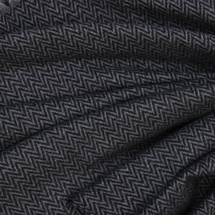 ZigZag Cashmere Hijab - Charcoal