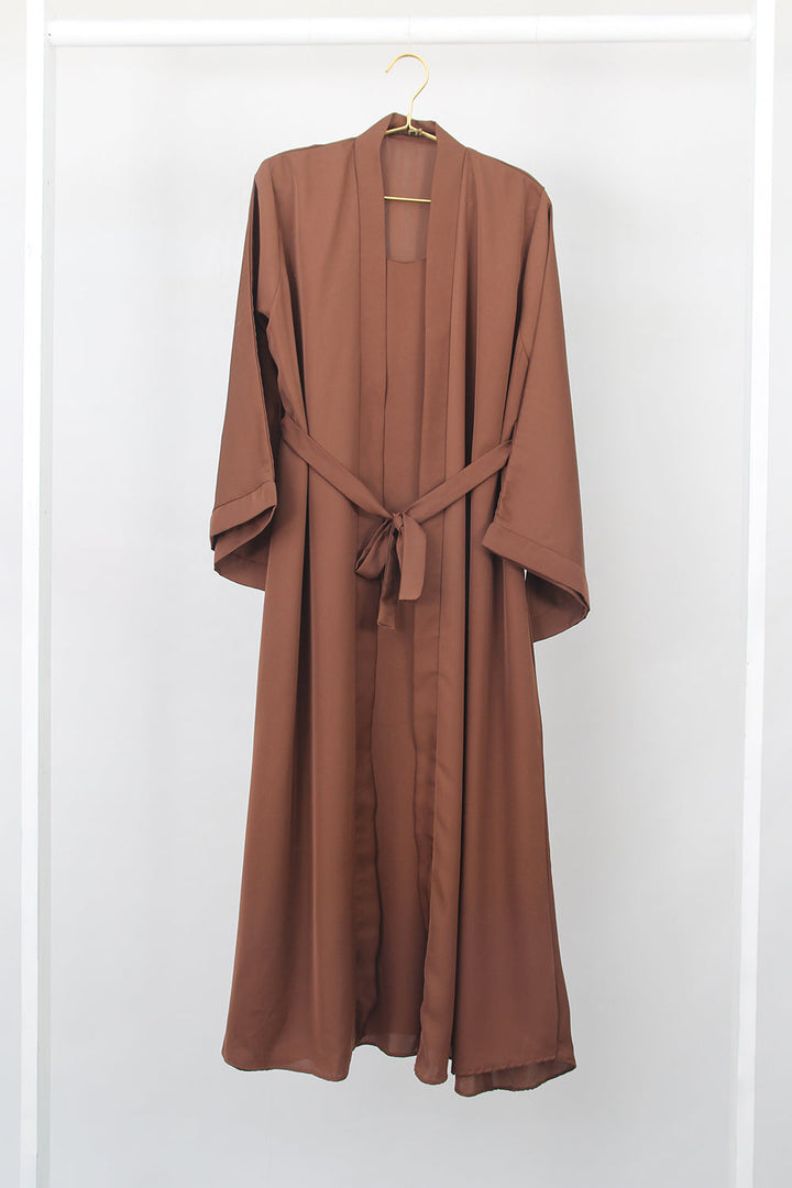 DOUBLE LAYERED CAMEL ABAYA