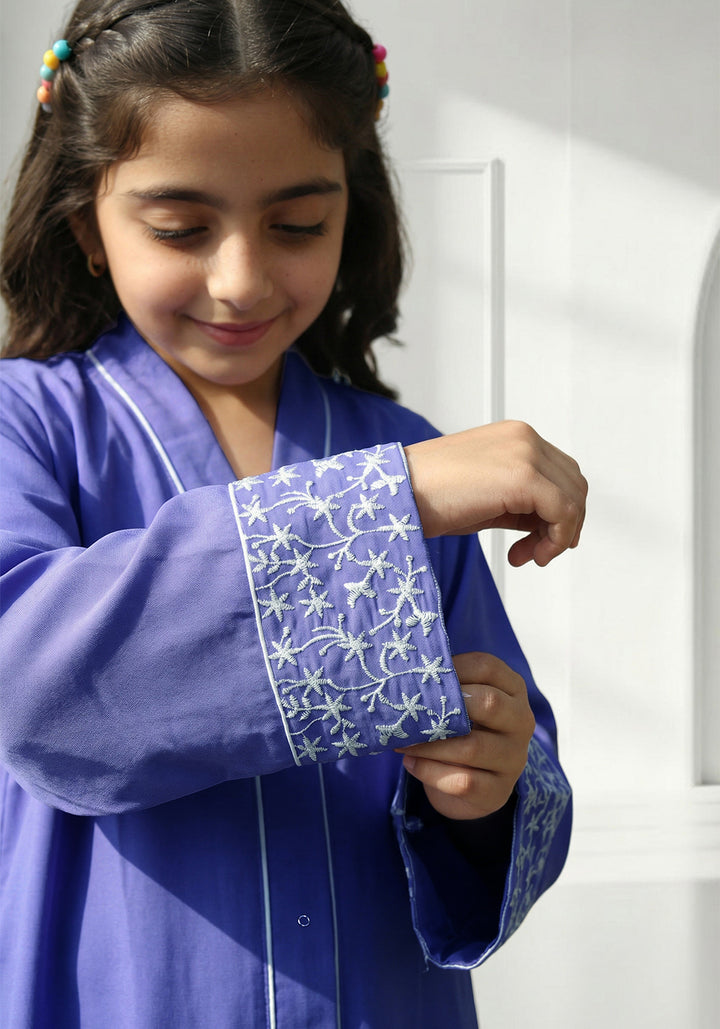 Ferozi Kids Sleeves Embroidery Abaya