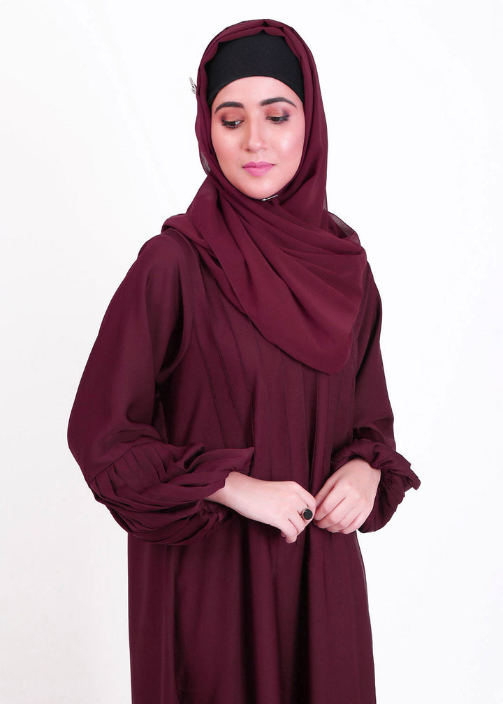 Aura Maroon Abaya