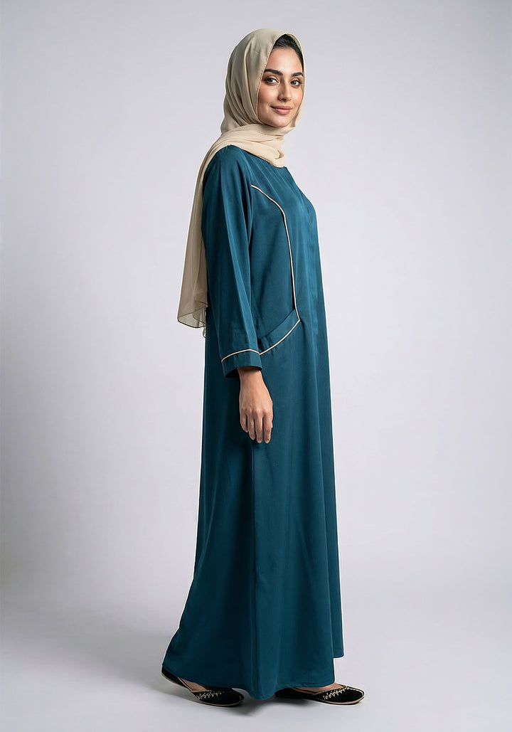 Double Pocket Abaya - Teal