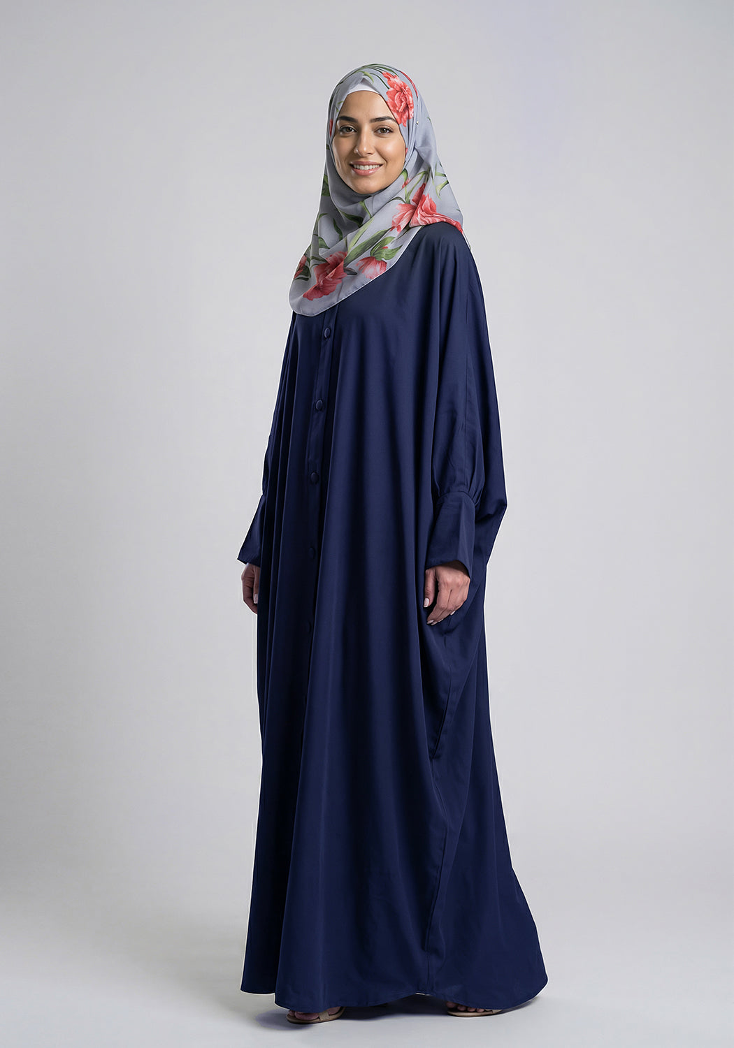 SERENE Front Closed Abaya - Blue