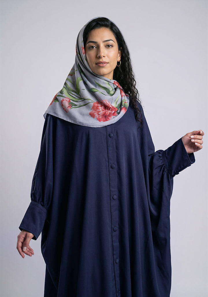 SERENE Front Closed Abaya - Blue