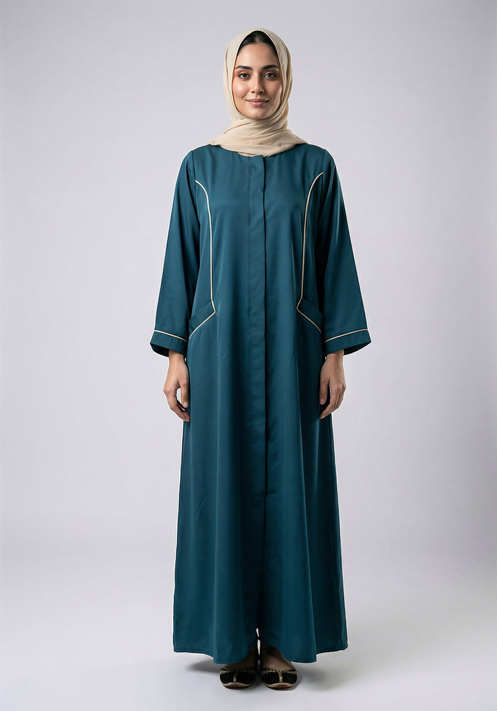 Double Pocket Abaya - Teal