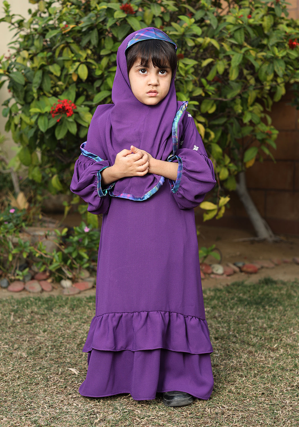 Purple Hoodie Abaya