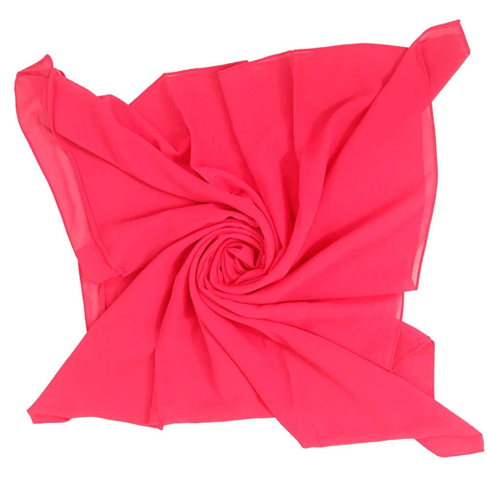 Pinky Chiffon Hijabs - Shocking Pink