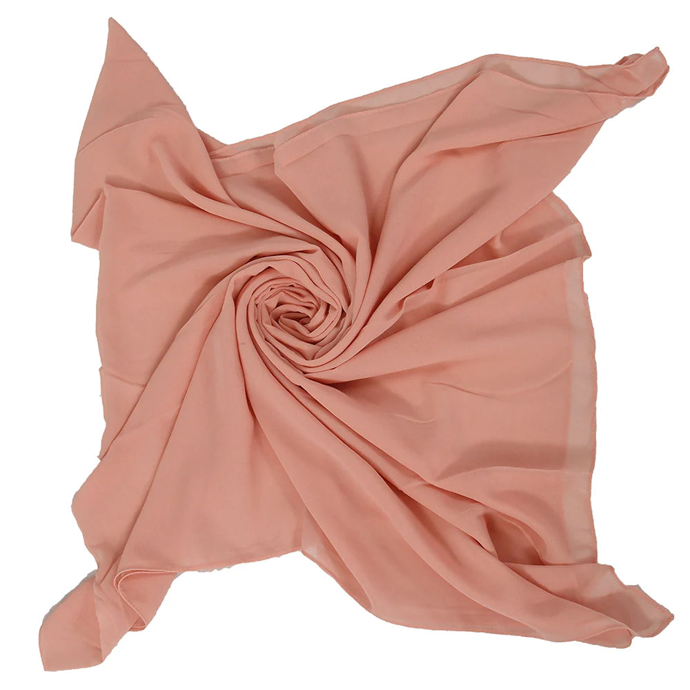Shades Of Orange Chiffon Hijabs - Light Peach