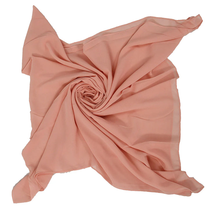 Shades Of Orange Chiffon Hijabs - Light Peach